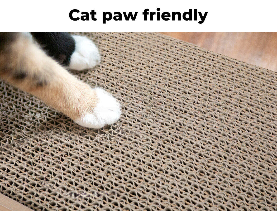 Pawz Cat Scratcher Scratching Board Corrugated Cardboard Scratch Bed Condo House