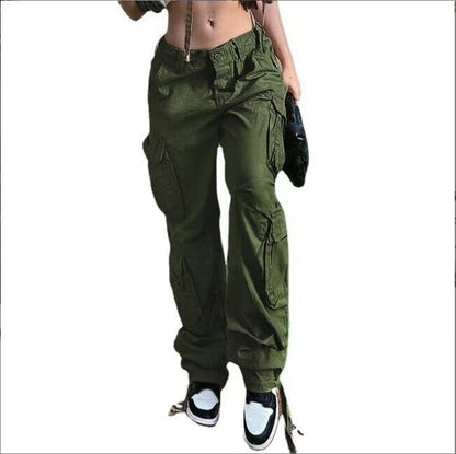 Euro Style Straight-Leg Cargo Pants | Women’s Autumn & Winter Workwear Trousers – Trendy & Comfortable