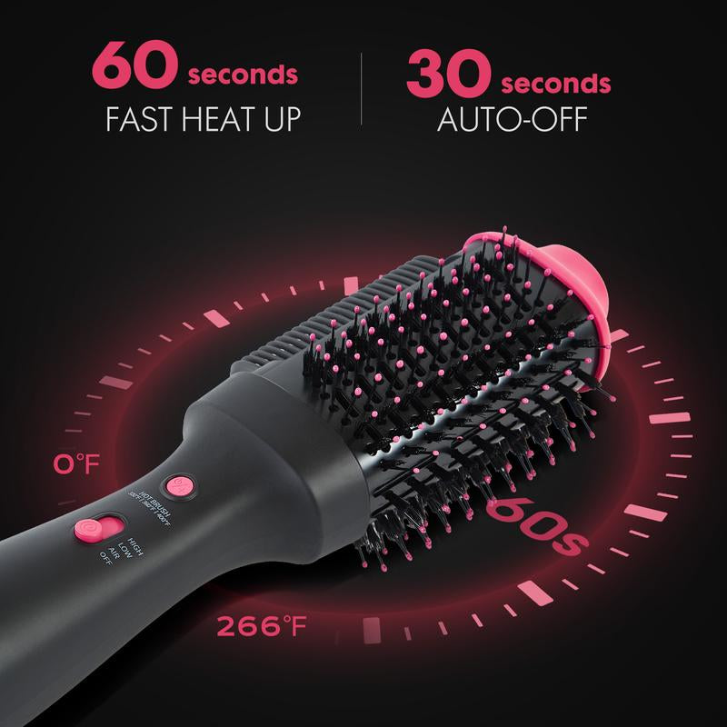 DOMIDO Apollo - 2 in 1 High-Volume Blow Dryer Brush & Hair Straightener Comb for Smooth, Salon-Quality Hair