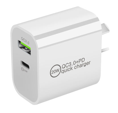 20W DUAL USB-C Type-C PD Fast Wall Charger Adaptor QC3.0 for Android Iphone Ipad