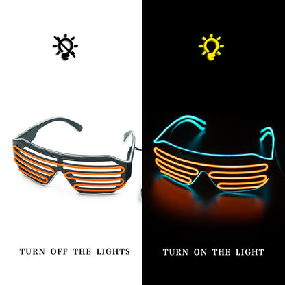 Glowing Glasses LED Gafas Luminous Bril Neon Christmas Glow Sunglasses Flashing Light Glass for Party Supplies Prop Costumes New