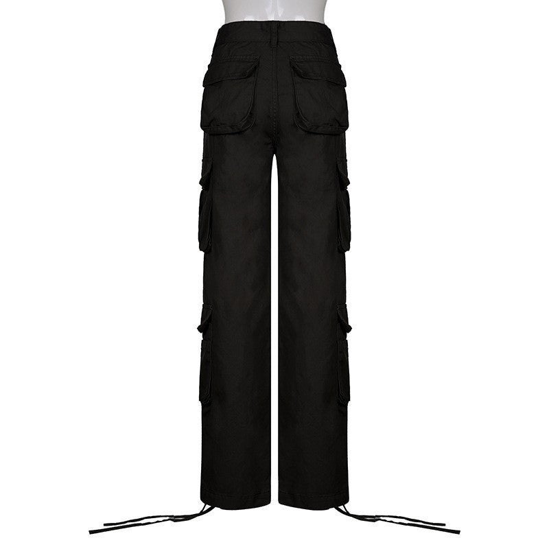 Euro Style Straight-Leg Cargo Pants | Women’s Autumn & Winter Workwear Trousers – Trendy & Comfortable