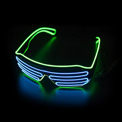 Glowing Glasses LED Gafas Luminous Bril Neon Christmas Glow Sunglasses Flashing Light Glass for Party Supplies Prop Costumes New